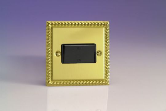 Varilight Georgian Brass 10A Fan Isolating Switch (3 Pole)