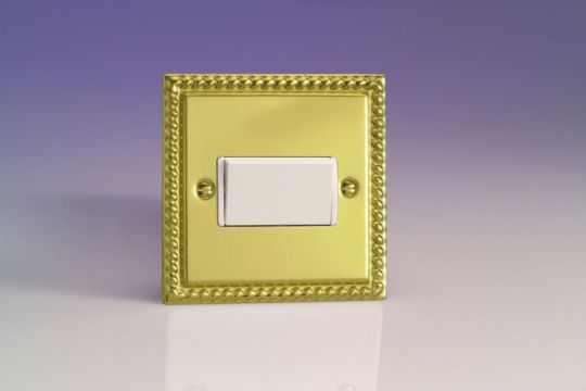 Varilight Georgian Brass 10A Fan Isolating Switch (3 Pole)