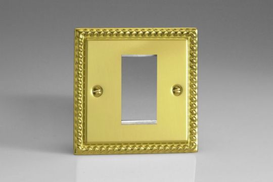 Varilight Georgian Brass DataGrid Plate (1 Grid Space)