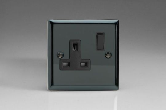Varilight Iridium 1-Gang 13A Double Pole Switched Socket 