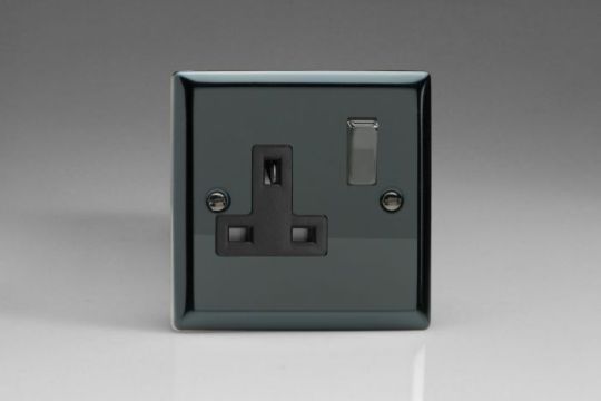 Varilight Iridium 1-Gang 13A Double Pole Switched Socket