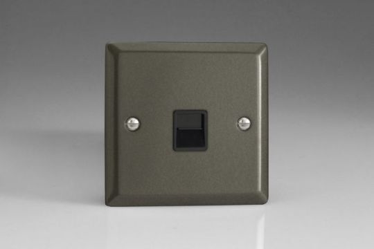 VARILIGHT Lighting - 1 GANG (SINGLE), TELEPHONE MASTER SOCKET GRAPHITE 21 - XPTMB