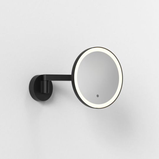 Astro Nagoya Bathroom Magnifying Mirror in Matt Black