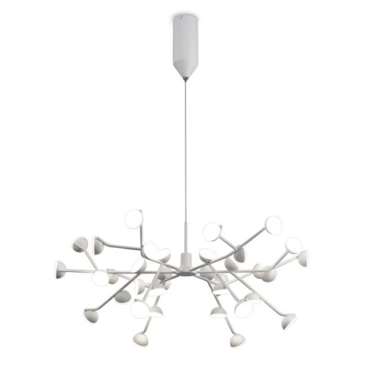 Mantra Adn 36 Light Pendant Round 74cm 100W LED 3000K 5500lm White 3yrs Warranty