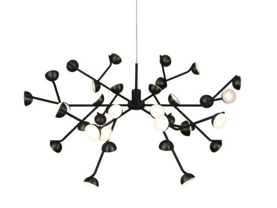 Mantra Adn 36 Light Pendant Round 74cm 100W LED 3000K 7250lm Black 3yrs Warranty