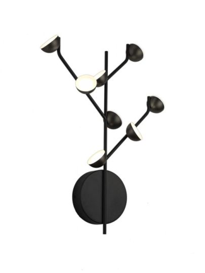 Mantra Adn 8 Light Wall Lamp 24W LED 3000K 1600lm Black 3yrs Warranty