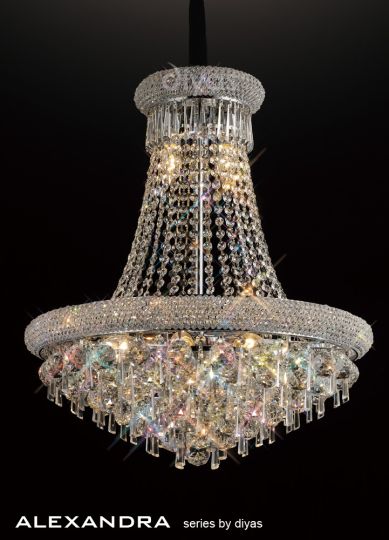 Diyas Lighting IL31451 - Alexandra Pendant 13 Light Polished Chrome/Crystal