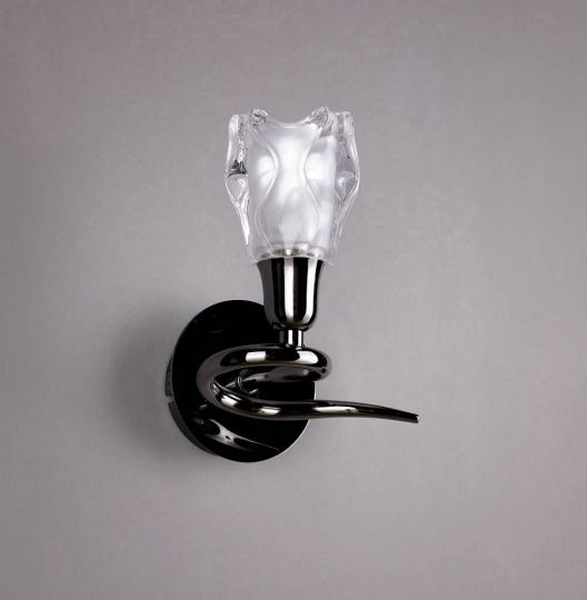 Mantra Lighting - Amel Switched Wall Lamp 1 Light Black Chrome Low Energy - M8580BC/S