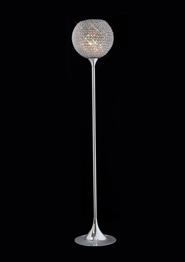 Diyas Lighting - Ava Floor Lamp 5 Light Polished Chrome/Crystal - IL30197