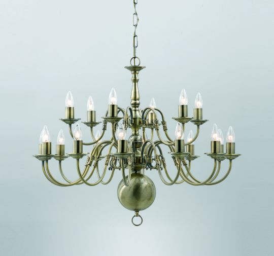 Impex Lighting - FLEMISH CHANDELIER - ANTIQUE BRASS