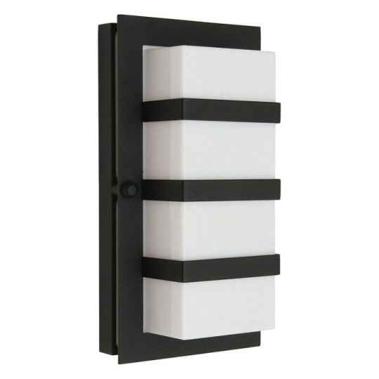 Norlys Boden 1 Light Wall Light - Black With Opal Glass