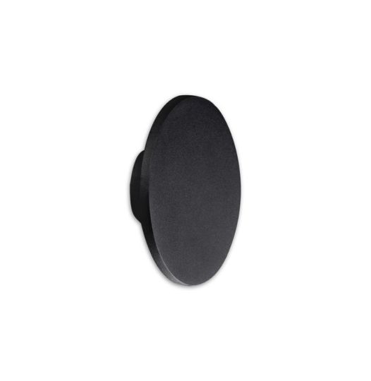 Mantra Bora Bora Wall Light 13.5cm Round 6W LED 3000K 540lm Matt Black 3yrs Warranty