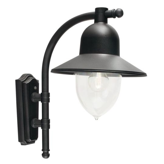 Norlys Como 1 Light Wall Lantern - Black 