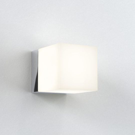Astro Cube Bathroom Wall Light in Polished Chrome