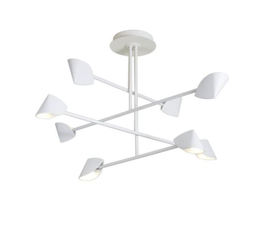 Mantra Capuccina 8 Light Fixed Pendant 61.5W LED 3000K 4000lm White 3yrs Warranty