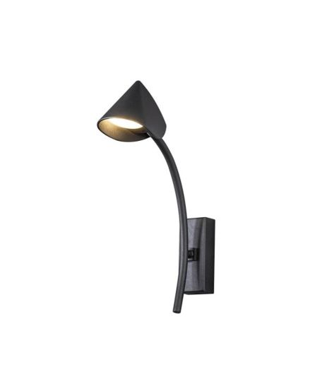 Mantra Capuccina 1 Light Wall Lamp 7W LED 3000K 630lm Black 3yrs Warranty
