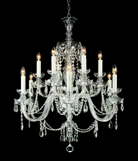 Impex Lighting - BOHEMN LEAD CRYS 6+6LT CHAND