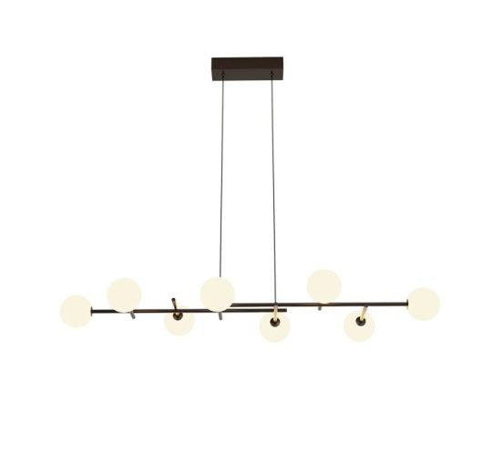Mantra Cellar Linear Pendant 8 Light Replaceable 5W LEDs 4000K Black