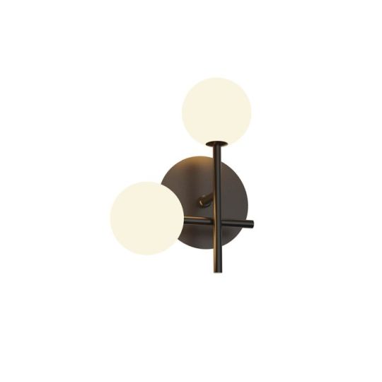 Mantra Cellar Left Wall Lamp 2 Light Replaceable 5W LEDs 4000K Black