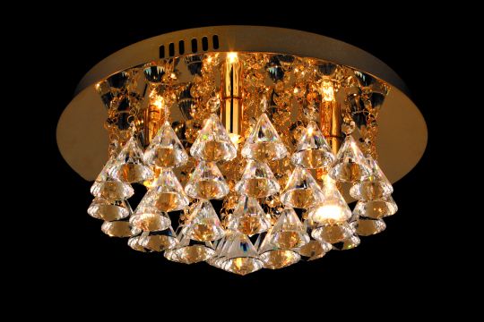Impex CFH011025/04/G Parma Series Decorative 4 Light Gold Ceiling Light