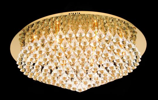 Impex CFH011025/12/G Parma Series Decorative 12 Light Gold Ceiling Light