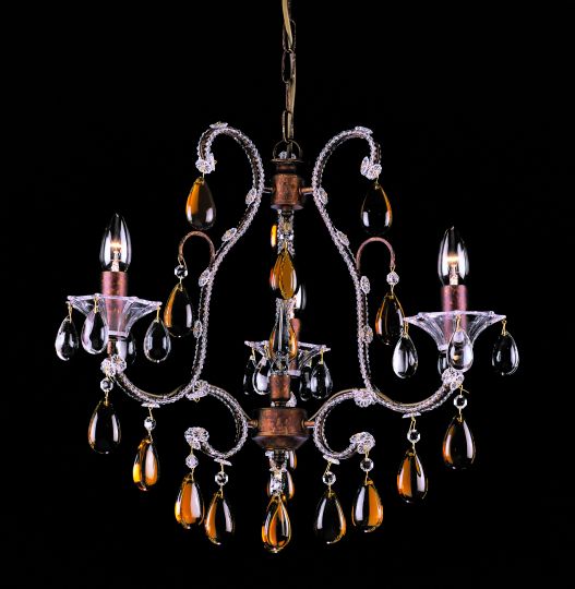 Impex CO03339/03/R Versailles  Series Decorative 3 Light Rustic Bronze Ceiling Light