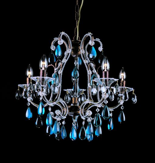 Impex CO03339/05/R Versailles  Series Decorative 5 Light Rustic Bronze Ceiling Light