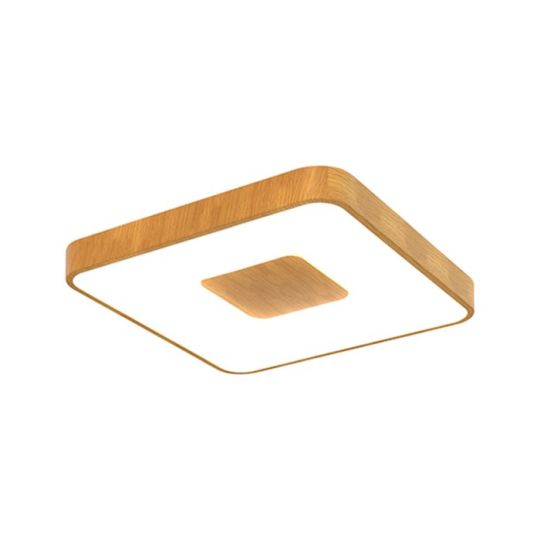 Mantra Coin Square Ceiling 80W LED With Remote Control 2700K-5000K 3900lm Wood Effect 3yrs Warranty