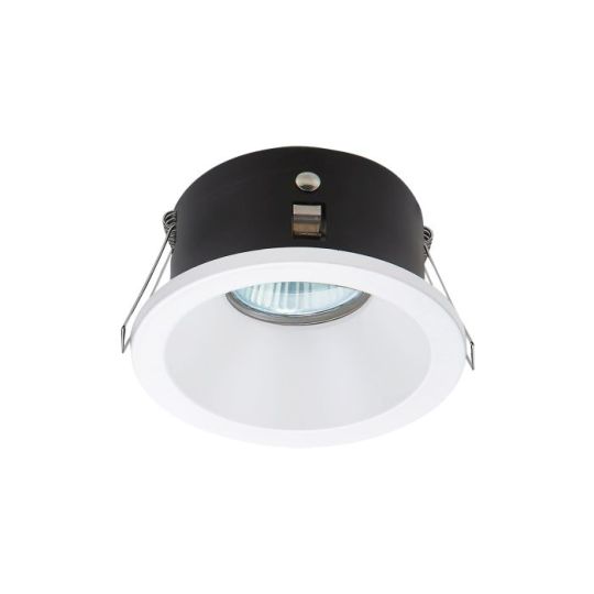 Mantra Comfort GU10 Downlight Round 1 x GU10 (Max 12W) IP54 Matt White Cut Out: 75mm 2yrs Warranty Lampholder Included