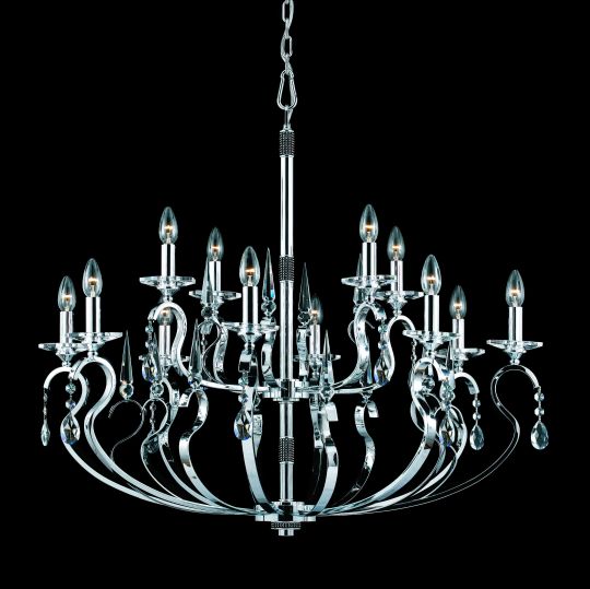 Impex Lighting - RHINESTONE & CRYSTAL CHAND. CHROME