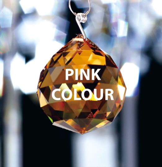 Diyas C10047 Crystal Sphere Without Ring Pink 40mm