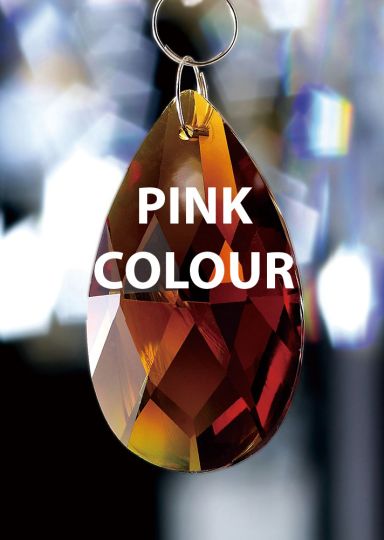 Diyas C20037 Crystal Pendalogue Without Ring Pink 38mm