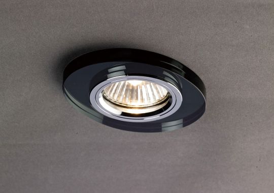 Diyas IL30808BL Crystal Downlight Oval Rim Only Black IL30800 Required To Complete The Item