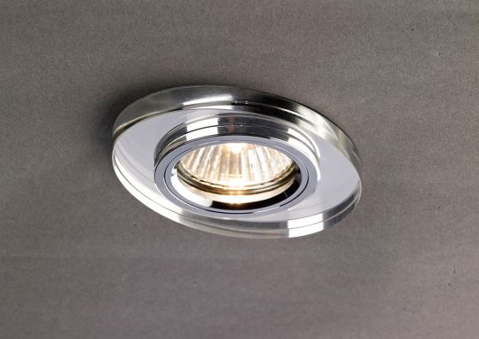 Diyas IL30808CH Crystal Downlight Oval Rim Only Clear IL30800 Required To Complete The Item