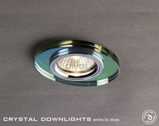 Diyas Lighting IL30808MC - Crystal Downlight Oval Rim Only Spectrum