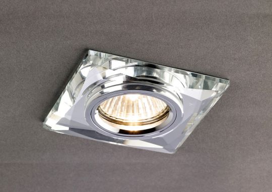 Diyas IL30812CH Crystal Downlight Chamfered Square Rim Only Clear IL30800 Required To Complete The Item