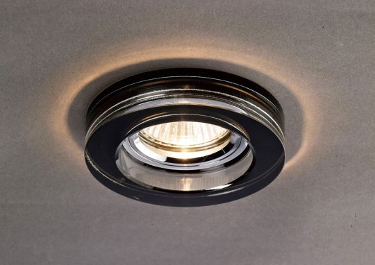 Diyas IL30821BL Crystal Downlight Deep Round Rim Only Black IL30800 Required To Complete The Item
