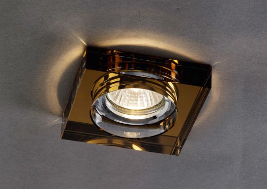 Diyas IL30822BZ Crystal Downlight Deep Square Rim Only Bronze IL30800 Required To Complete The Item
