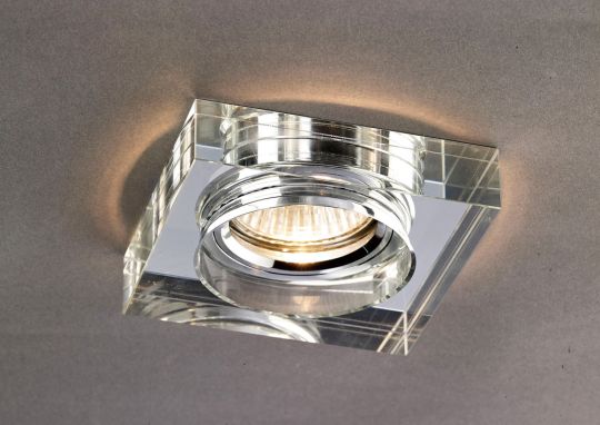 Diyas IL30822CH Crystal Downlight Deep Square Rim Only Clear IL30800 Required To Complete The Item