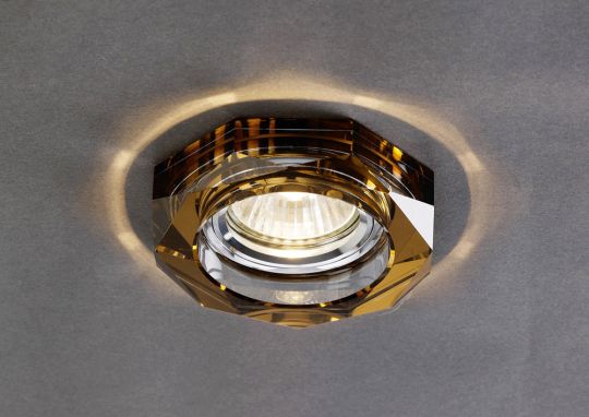 Diyas IL30823BZ Crystal Downlight Deep Hexagonal Rim Only Bronze IL30800 Required To Complete The Item