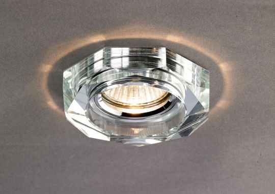 Diyas IL30823CH Crystal Downlight Deep Hexagonal Rim Only Clear IL30800 Required To Complete The Item