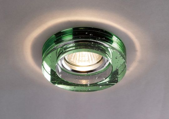 Diyas IL30831GR Crystal Bubble Downlight Round Rim Only Green IL30800 Required To Complete The Item