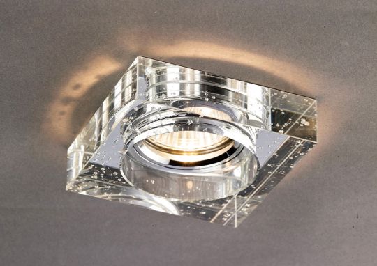 Diyas IL30832CH Crystal Bubble Downlight Square Rim Only Clear IL30800 Required To Complete The Item
