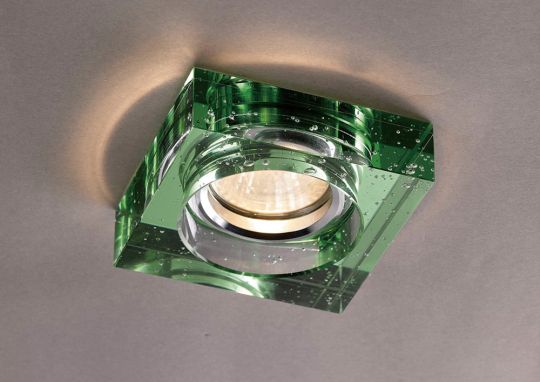 Diyas IL30832GR Crystal Bubble Downlight Square Rim Only Green IL30800 Required To Complete The Item