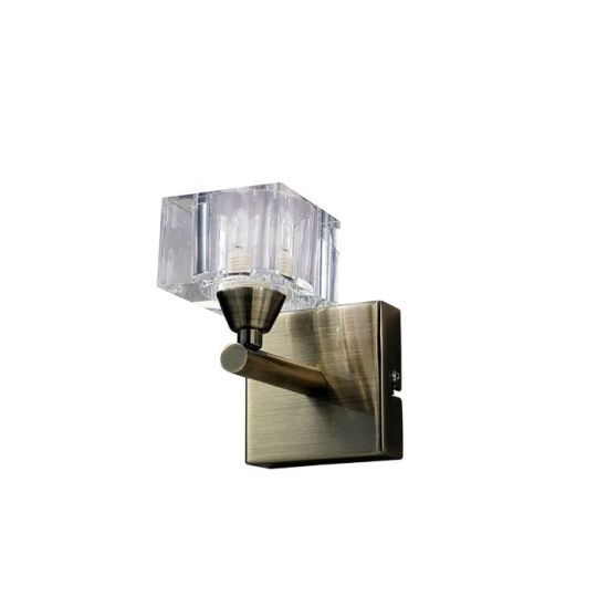 Mantra Cuadrax Wall 1 Light G9 Antique Brass