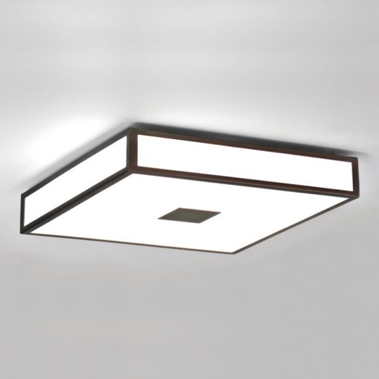 Astro Mashiko 400 Square Bathroom Ceiling Light in Bronze