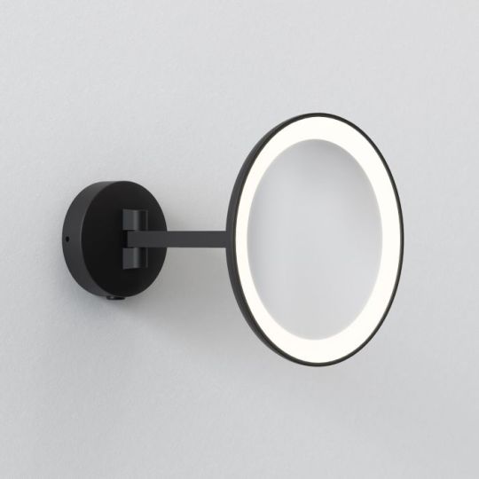 Astro  Bathroom Magnifying Mirror in Matt Black