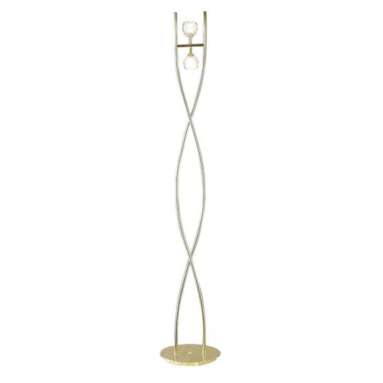 Mantra Dali Floor Lamp 2 Light G9 Polished Brass NOT LED/CFL Compatible