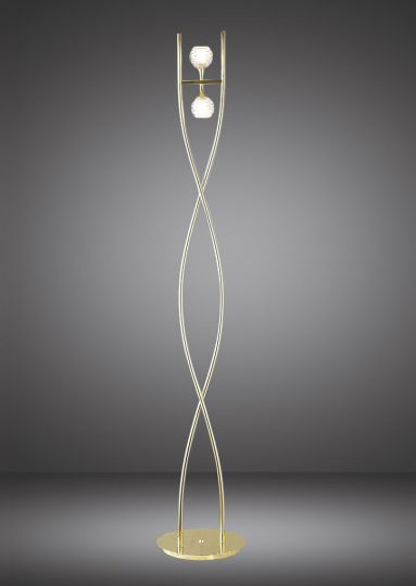 Mantra M0101PB Dali Floor Lamp 2 Light G9 Polished Brass