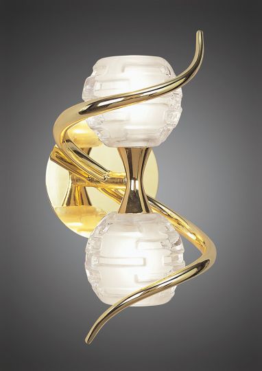 Mantra M0097PB/S Dali Wall Lamp 2 Switched Light G9 Polished Brass